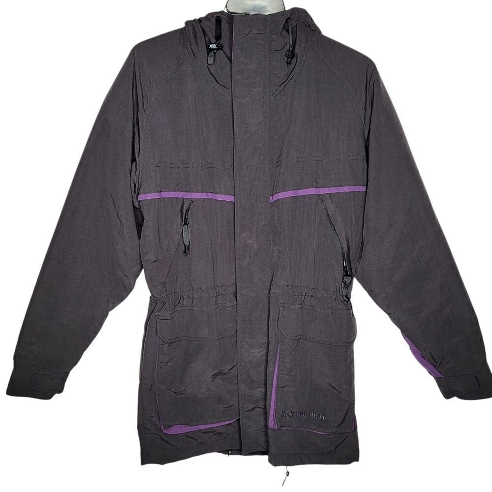 Vintage Woolrich Cinch Waist Hooded Plaid Wool‎ Lining Coat Size Small